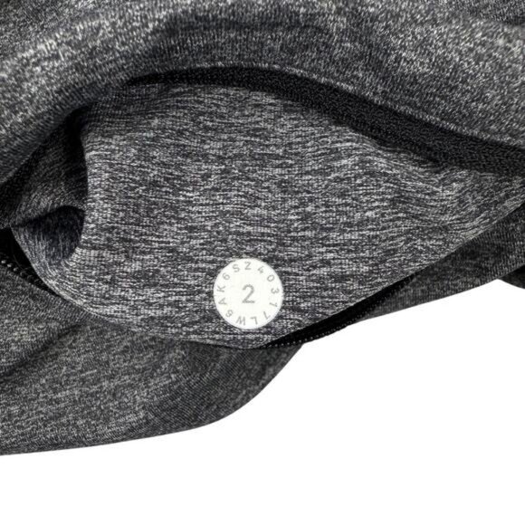 LULULEMON Speed Up Crop (21") Size 2 Heathered Black - Picture 6 of 8